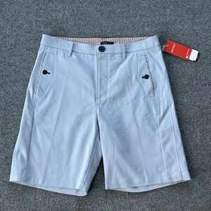 Charles Vane Shorts Mens 34 Light Blue Golf Performance Stretch Chino Casual